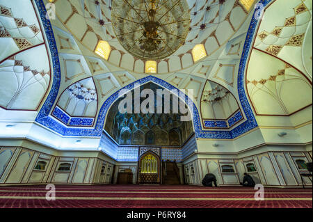 The interior of the Mosque Bolo-Hauz, in Bukhara, Uzbekistan Stock Photo