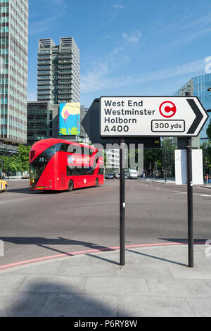 Gary Hume's Pecking Bird on Hampstead Road adjacent to Regent's Place, Camden, London, NW1, UK Stock Photo