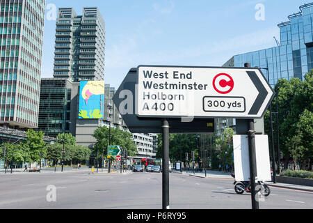 Gary Hume's Pecking Bird on Hampstead Road adjacent to Regent's Place, Camden, London, NW1, UK Stock Photo