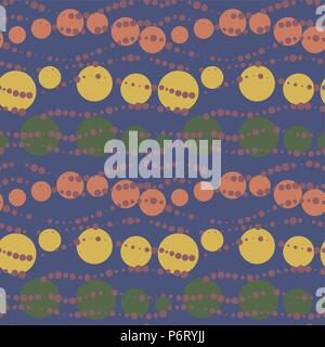 Vector seamless lilac retro beads pattern Stock Vector