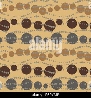 Vector seamless chocolate retro beads pattern Stock Vector