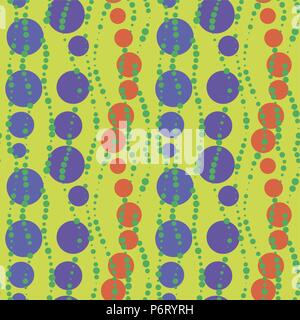 Vector seamless olive retro beads pattern Stock Vector