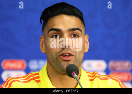 Colombia's Radamel Falcao during the press conference at Spartak Stadium, Moscow. Stock Photo