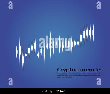 Graph of cryptocurrency. Graphics and analytics of cryptography. vector illustration Stock Vector