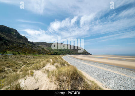 Morfa Conwy sand dunes and beach on the North Wales coast UK Stock Photo