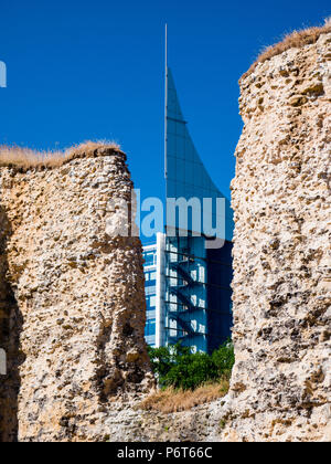 Reading Abby Ruins, Now Reopened to the Public, Reading Abby Quarter, Reading, Berkshire, England, UK, GB. Stock Photo