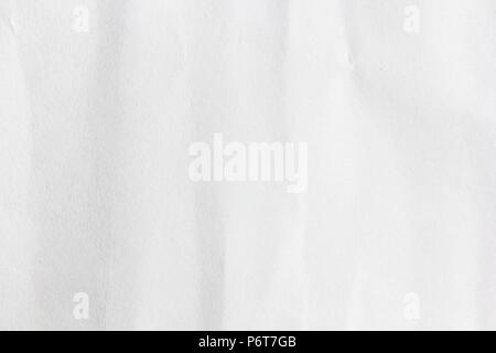 White crumpled paper list texture or background. Stock Photo