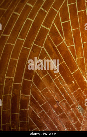 brick work in spiral staircase Stock Photo