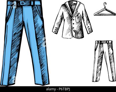 Male business suit Stock Vector