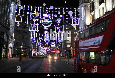 Regent Street Christmas Lights Stock Photo