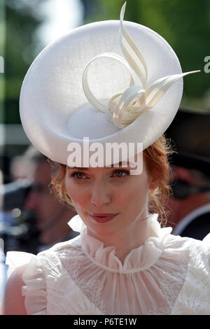 Royal Ascot, Portrait of actress Eleanor Tomlinson Stock Photo