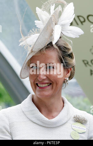 Royal Ascot, Portrait of HRH Sophie, Countess of Wessex Stock Photo