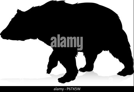 Bear Animal Silhouette Stock Vector