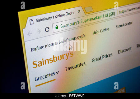 Sainsbury's online retail shopping website Stock Photo - Alamy