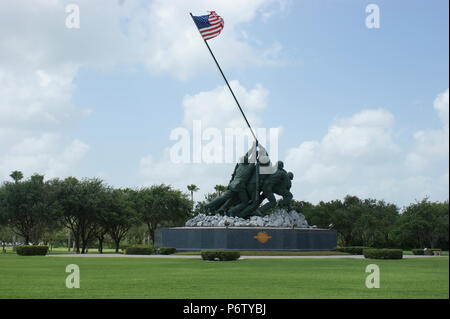 Iwo Jima Monument at the Marine Military Academy in Harlingen, TX Stock Photo