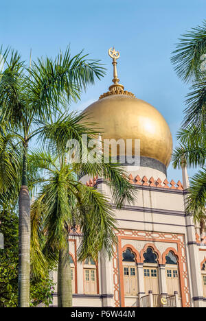 Singapore, Masjid Sultan or Sultan Mosque at Muscat Street in the Arab Street Quarter Stock Photo