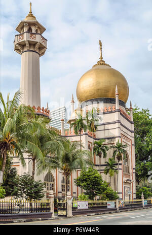 Singapore, Masjid Sultan or Sultan Mosque at Muscat Street in the Arab Street Quarter Stock Photo