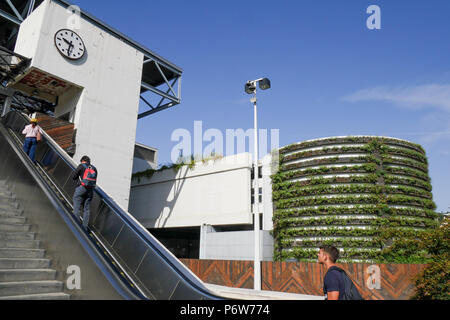 Stairs to Perrache Railway station, Lyon, France Stock Photo