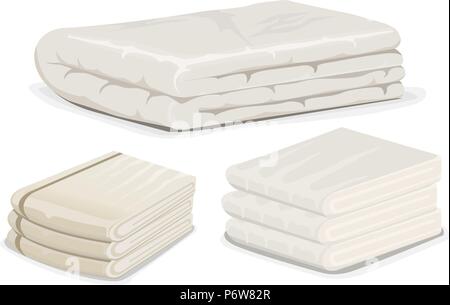 Set of bath towels Stock Vector