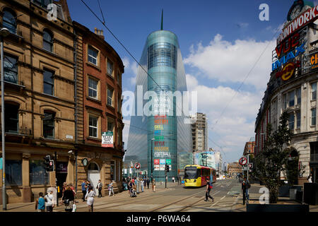 The National Football Museum is England’s national museum of football. It is based in the Urbis building in Manchester city centre, designed by Ian Si Stock Photo