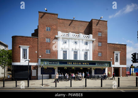 Rochdale  town centre The Regal Moon, JD Weatherspoon pub,The Butts a former ABC Cinema architect Leslie C. Norton with ABC’s ‘in-house’ architect Wil Stock Photo