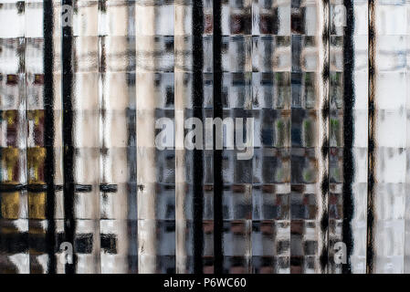 texture of glass windows looking through Stock Photo