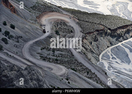 Xinjian, Xinjian, China. 3rd July, 2018. Xinjiang, CHINA-Stunning scenery of Wusu Grand Canyon in northwest China's Xinjiang. Credit: SIPA Asia/ZUMA Wire/Alamy Live News Stock Photo