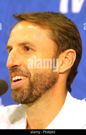 Spartak Stadium, Moscow, Russia. 2nd July, 2018. FIFA World Cup Football, England Press Conference; Gareth Southgate, Coach of England Credit: Action Plus Sports/Alamy Live News Stock Photo