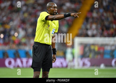 Rostov On Don, Russland. 02nd July, 2018. referee Malang DIEDHIOU (SEN). Belgium (BEL) -Japan (JPN) 3-2, Round of 16, Round of 16, Game 54, on 02.07.2018 in Rostov on Don.Rostov Arena. Football World Cup 2018 in Russia from 14.06. - 15.07.2018. | usage worldwide Credit: dpa/Alamy Live News Stock Photo