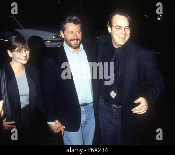 HOLLYWOOD, CA - JANUARY 12: (L-R) Actress Jan Hooks, guest and actor Dan Akroyd attend the 13th Annual National CableACE Awards on January 12, 1992 at the Pantages Theatre in Hollywood, California. Photo by Barry King/Alamy Stock Photo Stock Photo