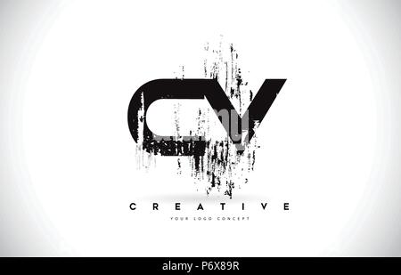 CV Letter Design with Brush Stroke and Modern 3D Look Vector ...