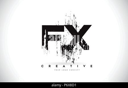 FX F X Brush Logo Letters Design with Red and Black Colors and Brush Letter  Concept Stock Vector Image & Art - Alamy