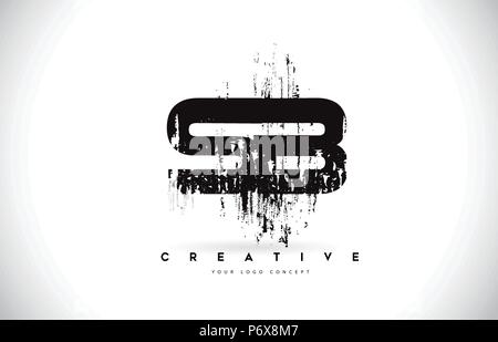 SB Letter Design with Brush Stroke and Modern 3D Look Vector ...