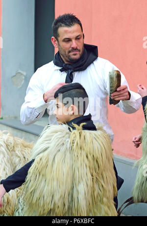 Dressing ceremony, Carnival, Ottana, Sardinia Stock Photo