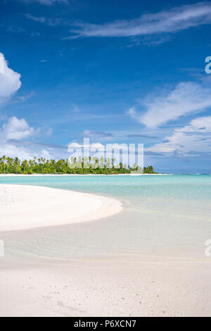 Cook Islands, Aitutaki Atoll, Tropical island and beach Stock Photo