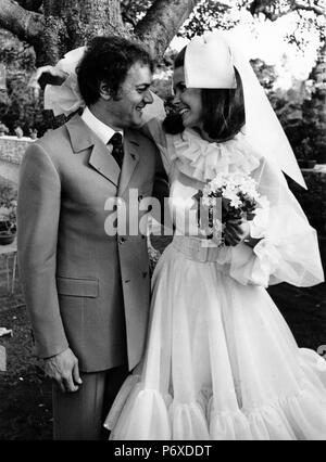 wedding between tony curtis and leslie allen, los angeles 1968 Stock Photo