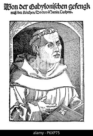 Luther, Martin (1483-1546), German reformer,   1881 Stock Photo