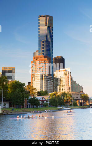 Eureka Tower and Yarra River, Melbourne, Victoria, Australia Stock Photo