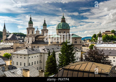 City skyline with the Cathedral, Salzburg, Austria Stock Photo