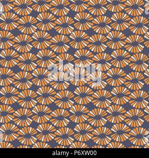 Seamless vector contrast pattern with retro flowers Stock Vector