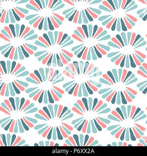 Seamless vector nice pattern with retro flowers Stock Vector