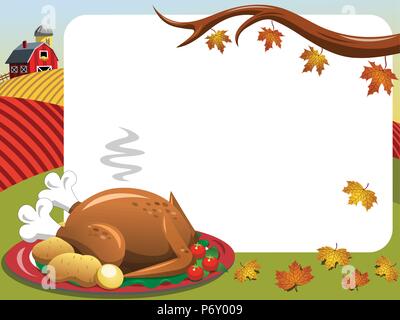 Thanksgiving day horizontal frame featuring turkey playing american football  Stock Vector Image & Art - Alamy