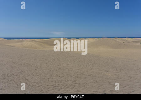 Sand dunes of Maspalomas. Gran Canaria, Canary Islands Stock Photo