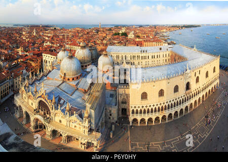 Italy, Veneto, Venice, Sestiere of San Marco, Elevated view from Campanile di San Marco Stock Photo