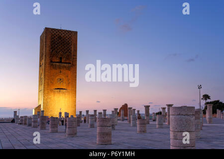 Morocco, Rabat, Hassan Tower Stock Photo