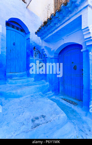 Morocco, Rif Mountains, Chefchaouen, Medina Stock Photo