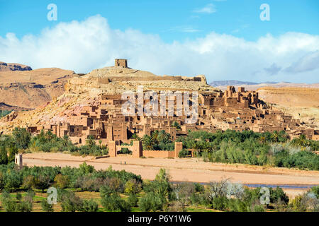 Morocco, Sous-Massa (Sous-Massa-Draa), Ouarzazate Province. Ksar of Ait Ben Haddou (Ait Benhaddou). Stock Photo