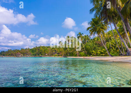 Tropical beach on an Island nr Ko Chang, Thailand Stock Photo