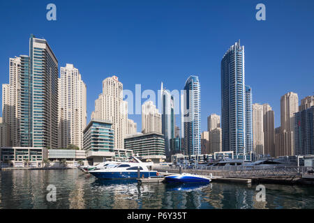 UAE, Dubai, Dubai Marina, high rise buildings Stock Photo