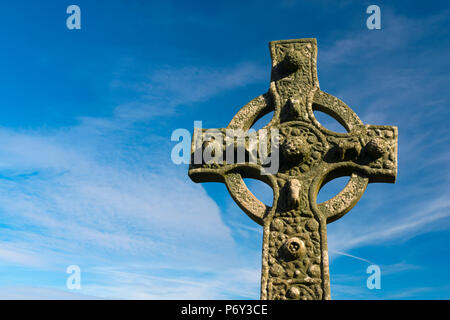 UK, Scotland, Argyll and Bute, Islay, Old Parish Church of Kildalton, The Kidalton High Cross Stock Photo
